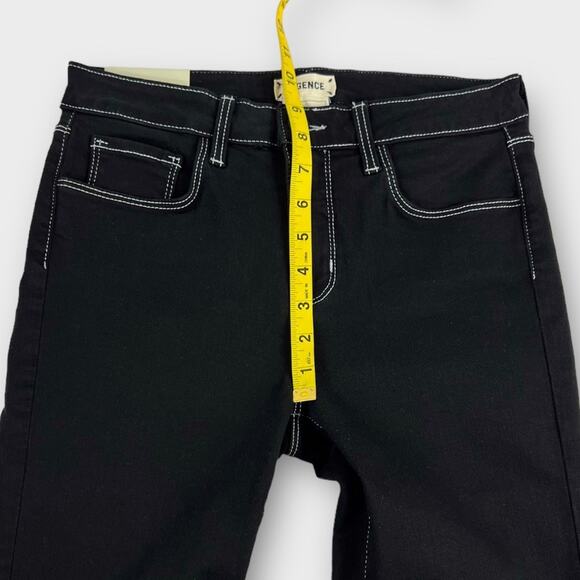L'Agence Margot High-Rise Skinny Jeans in Noir Contrast Size 26 NEW - Picture 8 of 9